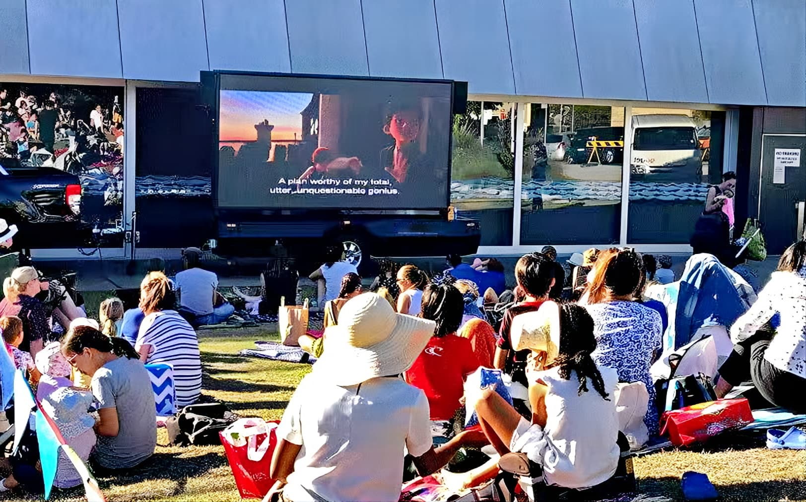 Outdoor movie night - Slide 1